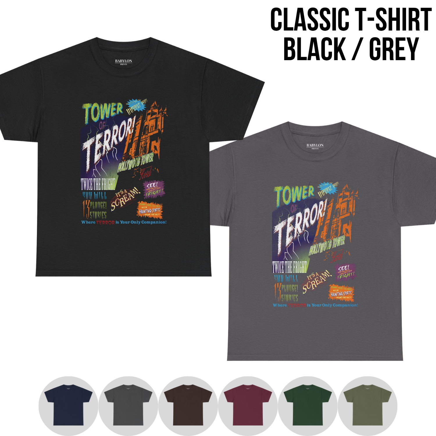 Vintage Tower of Terror Shirt – Retro Disney Ride Tee, Hollywood Studios Shirt