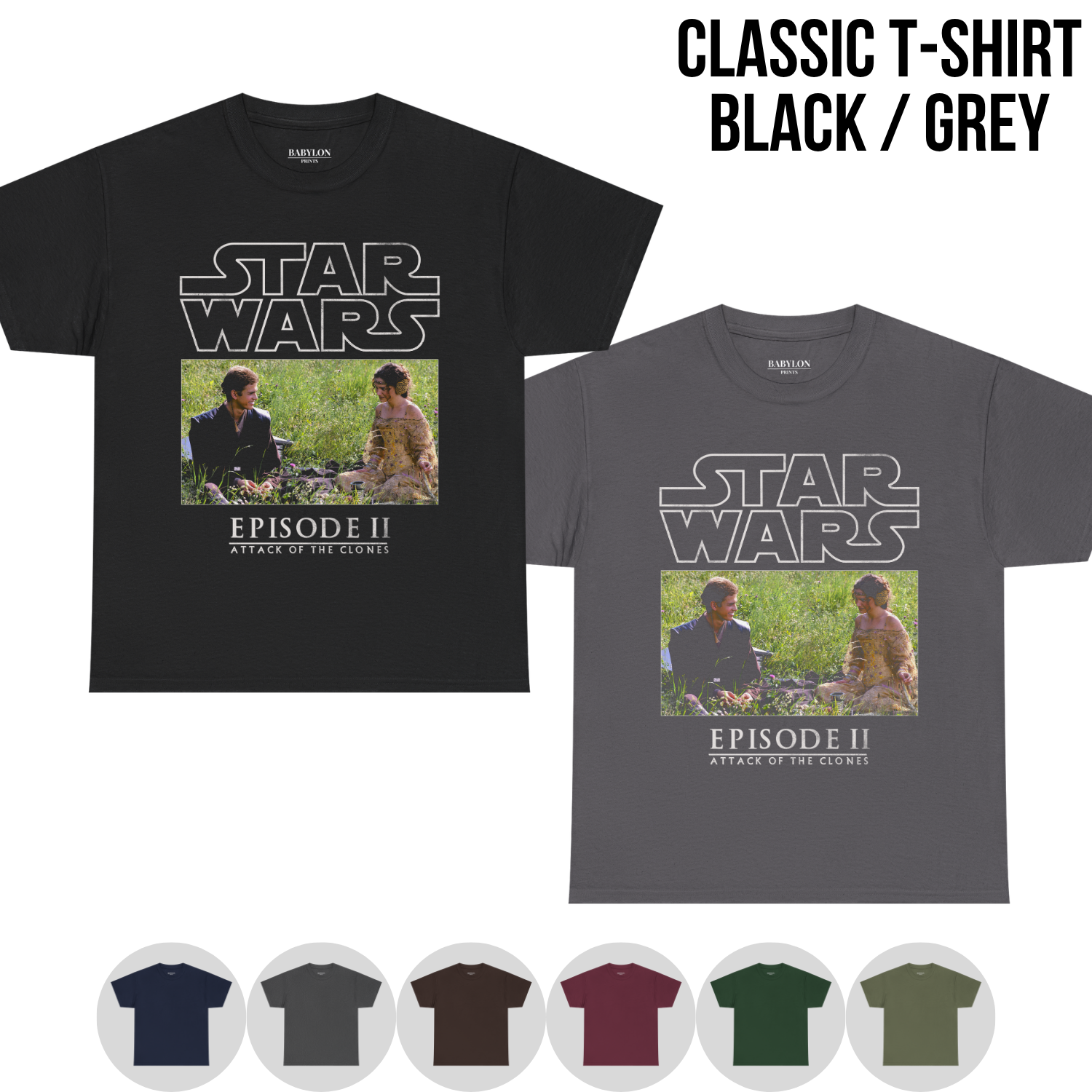 Star Wars Anakin and Padme Shirt – Attack of the Clones Tee, Anakin Padme Naboo Graphic Tee,