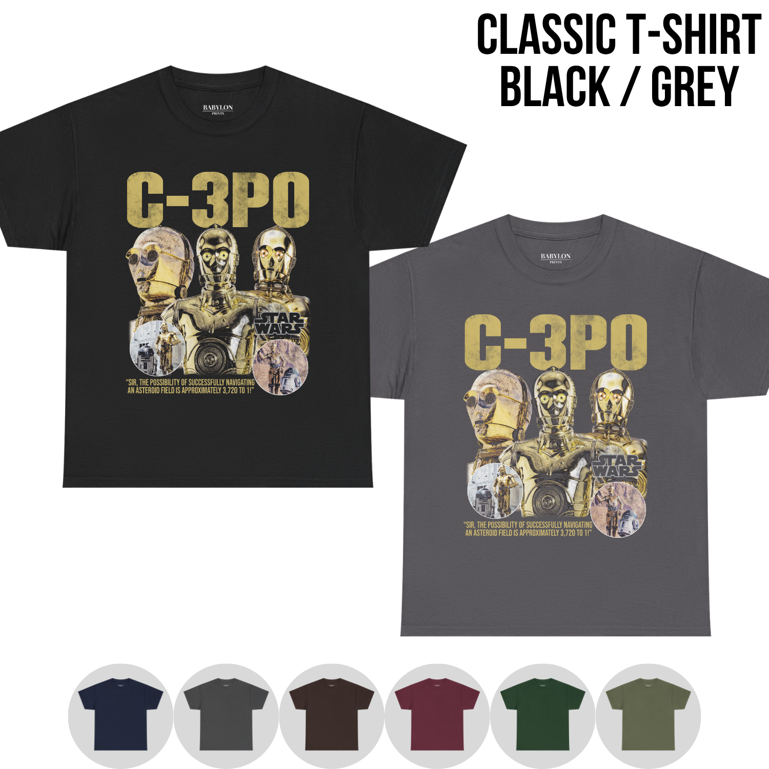 Retro Star Wars Droid C-3PO Shirt - Star Wars Droid Shirt