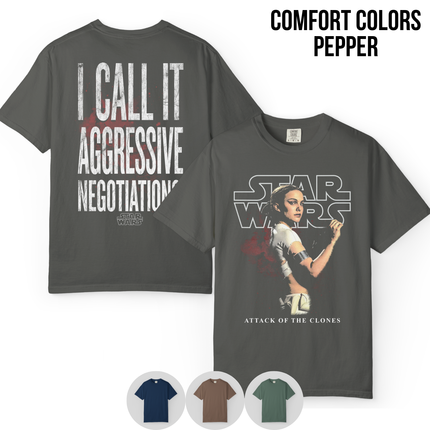 Star Wars Padme Amidala Shirt – I Call It Aggressive Negotiations Tee