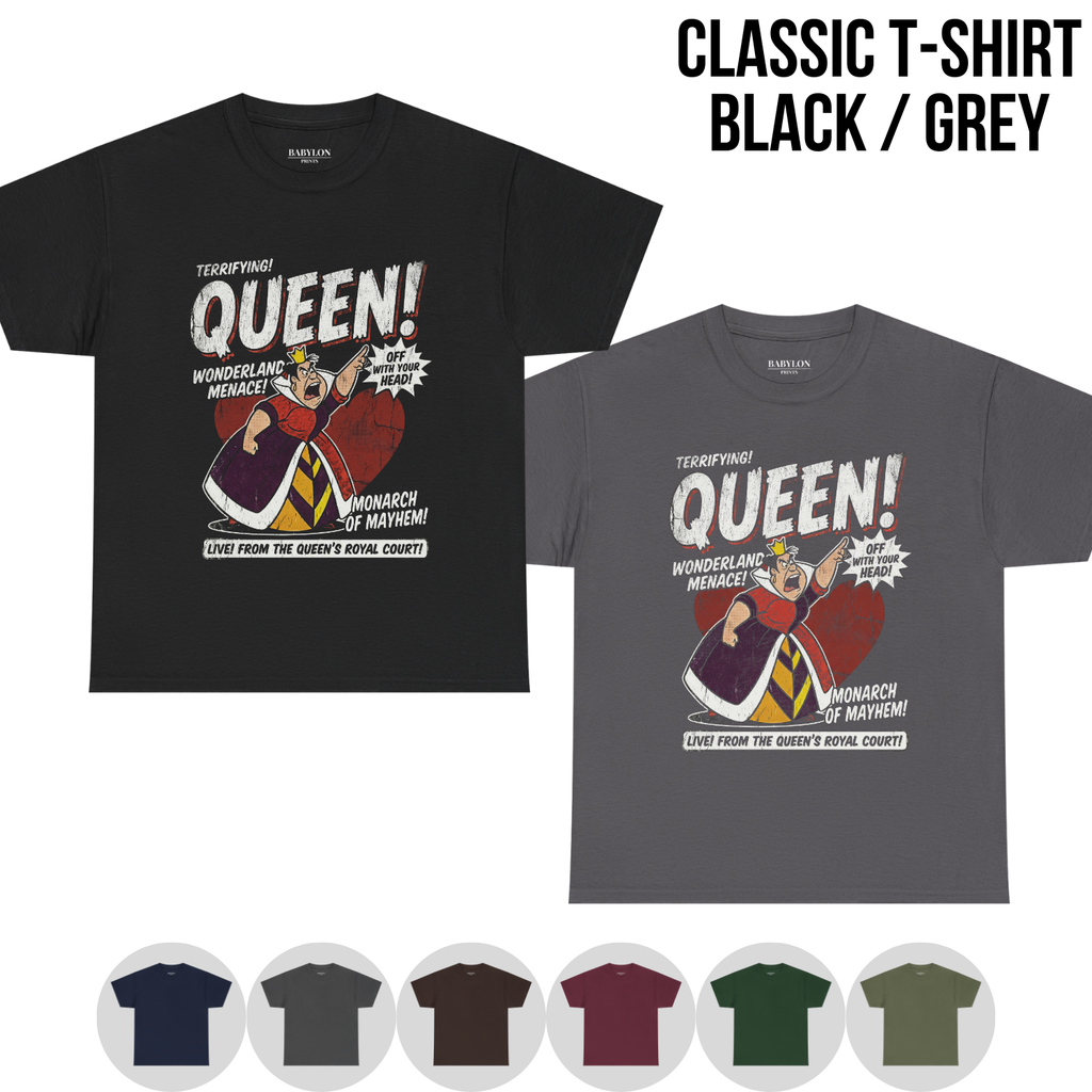 Queen of Hearts Shirt - Alice in Wonderland Graphic Tee