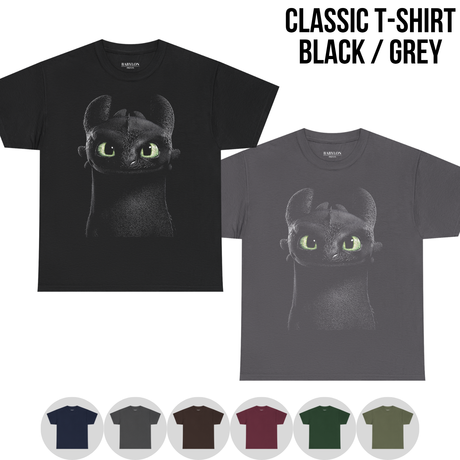Toothless Shirt – How To Train Your Dragon Close Up Graphic Tee, Toothless Night Fury Fan Gift