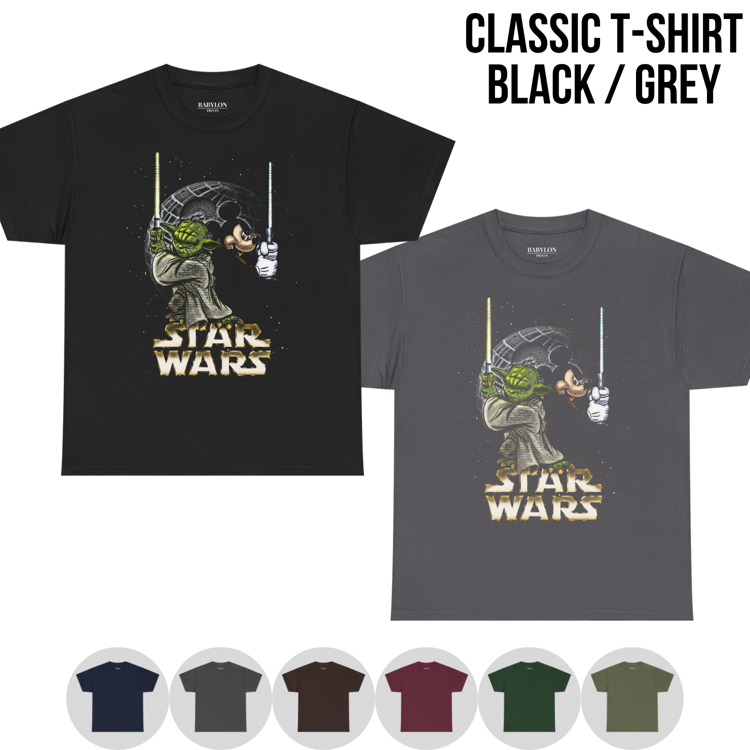Vintage Mickey & Yoda Star Wars Shirt – Disney Graphic Tee