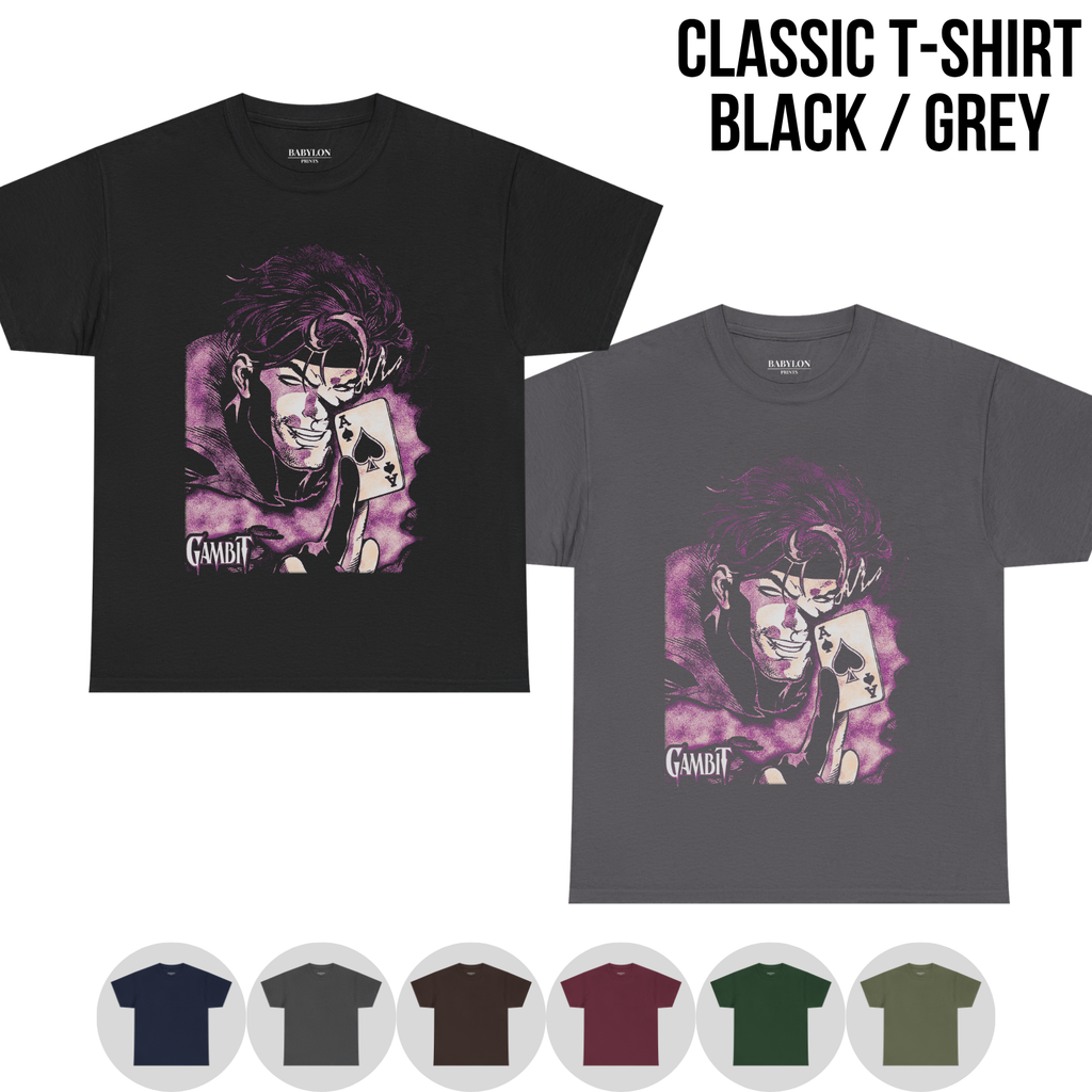 Gambit X-Men Shirt – Gambit Ace of Spades Comic Graphic Tee, Gambit Marvel Fan Gift, Remy LeBeau X-Men Shirt, Marvel Mutant Graphic Tee