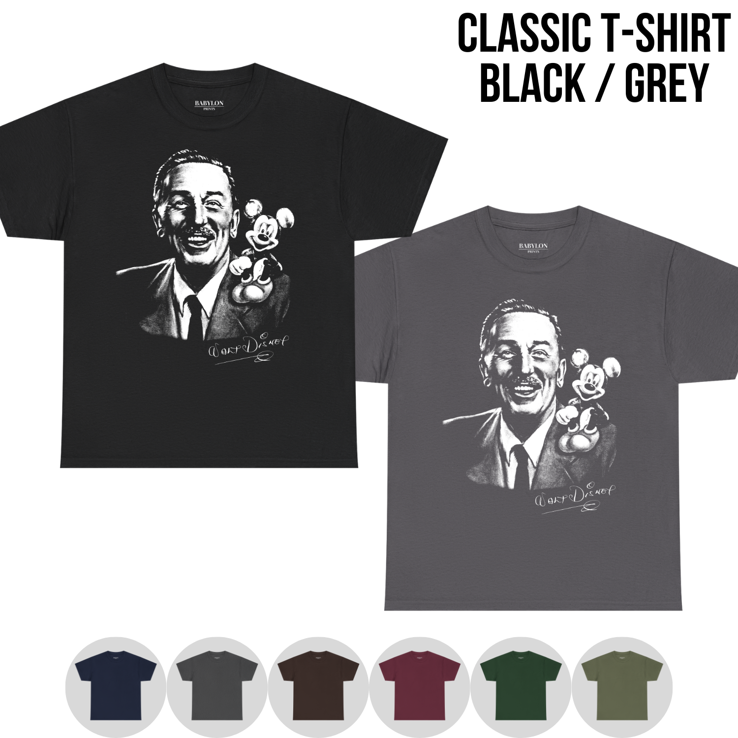 Walt Disney Mickey Portrait Shirt: Vintage Disney Tee