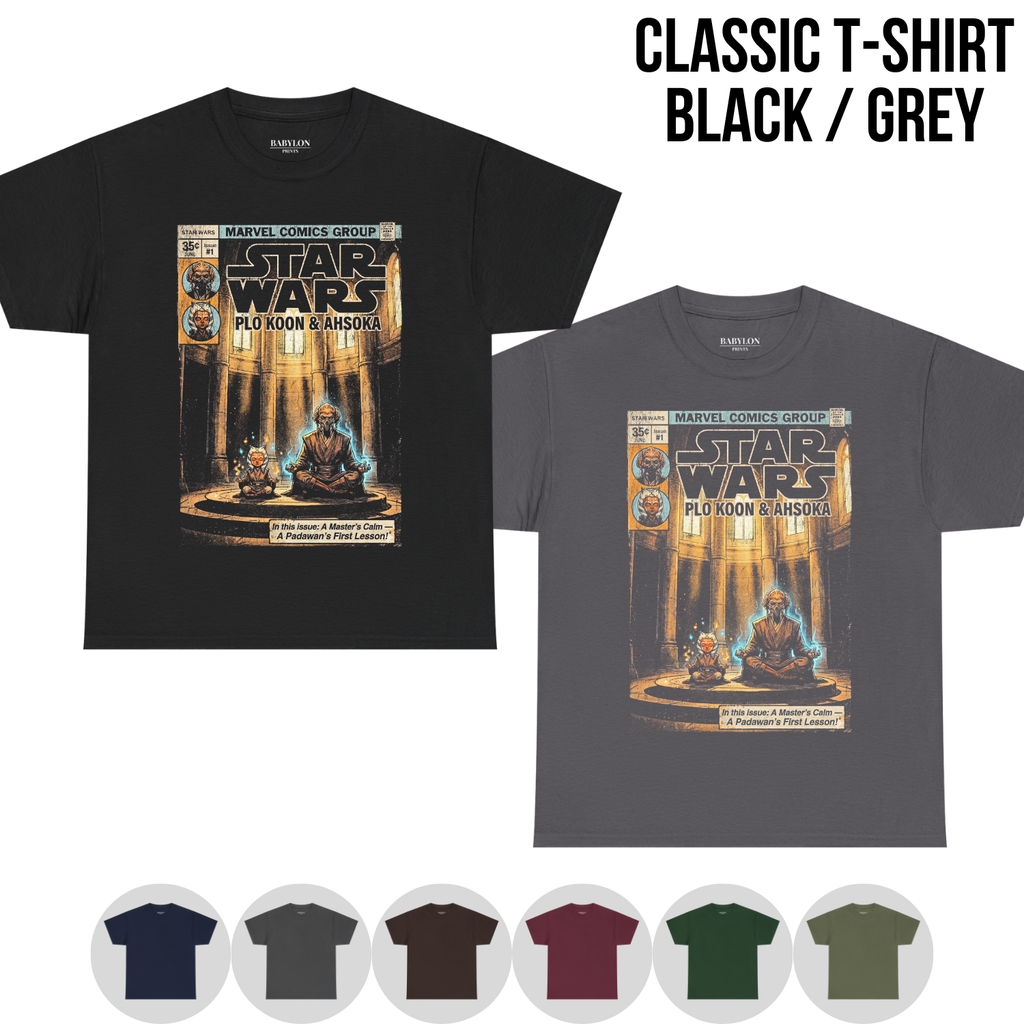 Plo Koon & Ahsoka Tano Clone Wars Shirt: Vintage Star Wars Tee