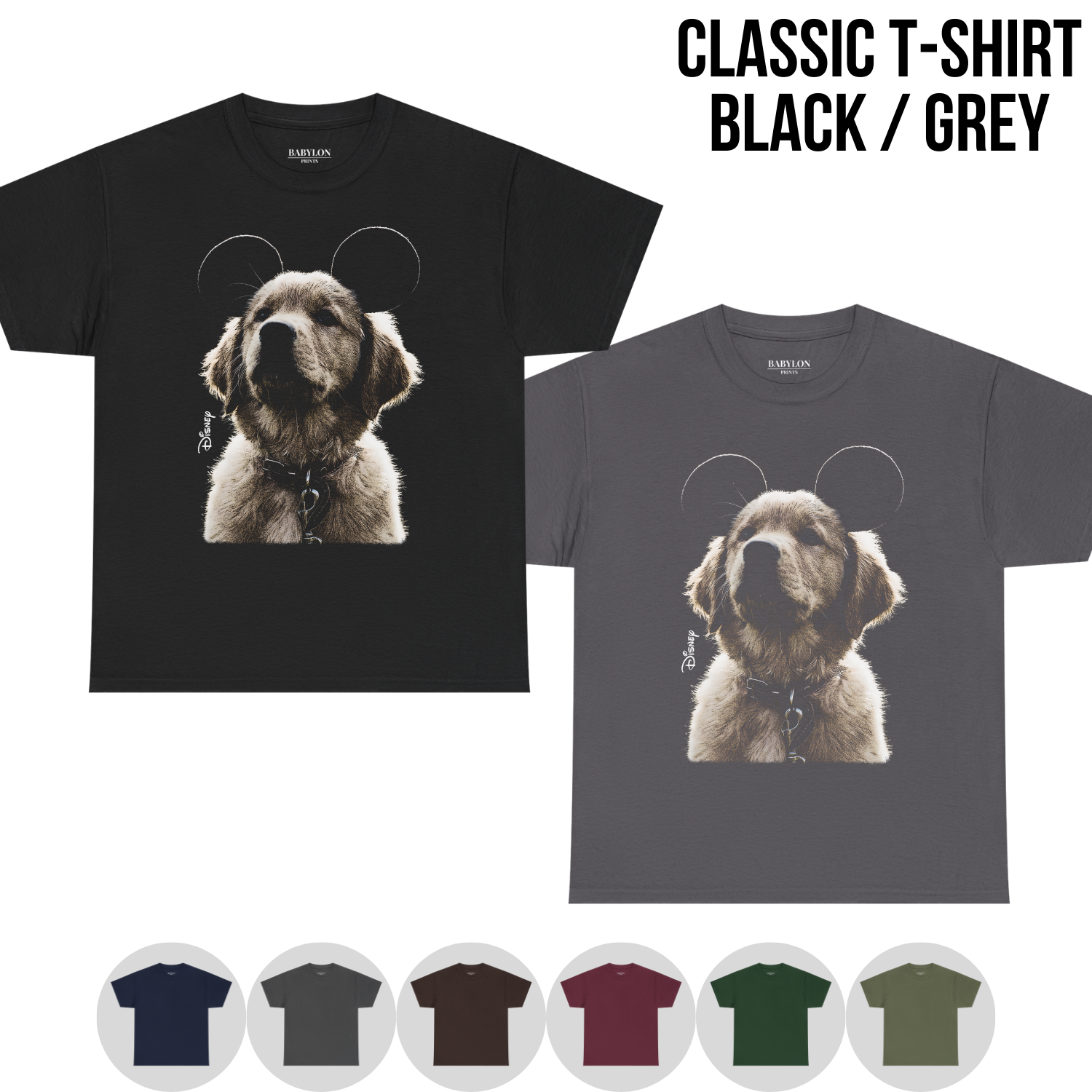 Disney Dog Mickey Ears Shirt - Golden Retriever Puppy Shirt