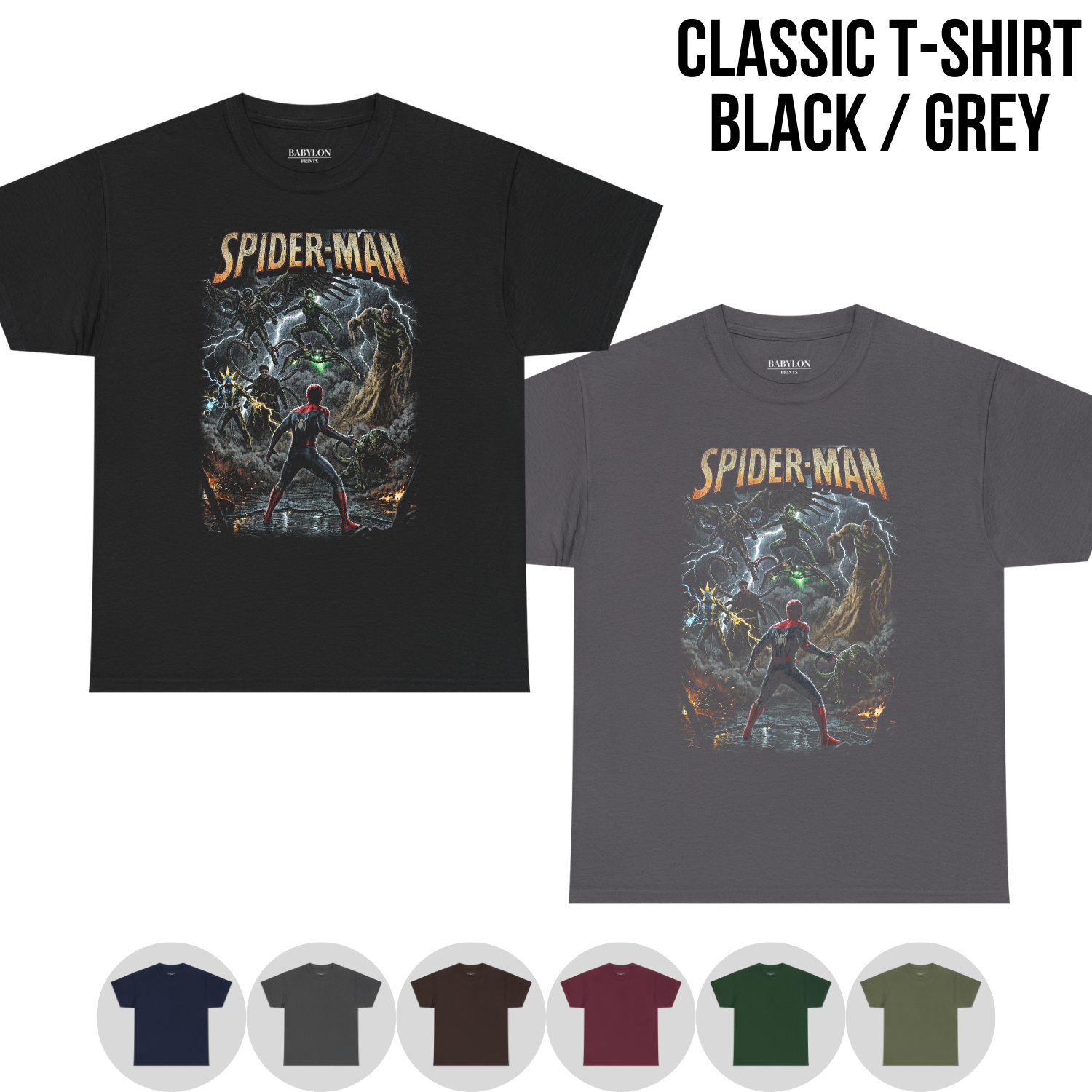 Vintage Spider-Man Sinister Six Shirt: Retro Marvel Villains Tee