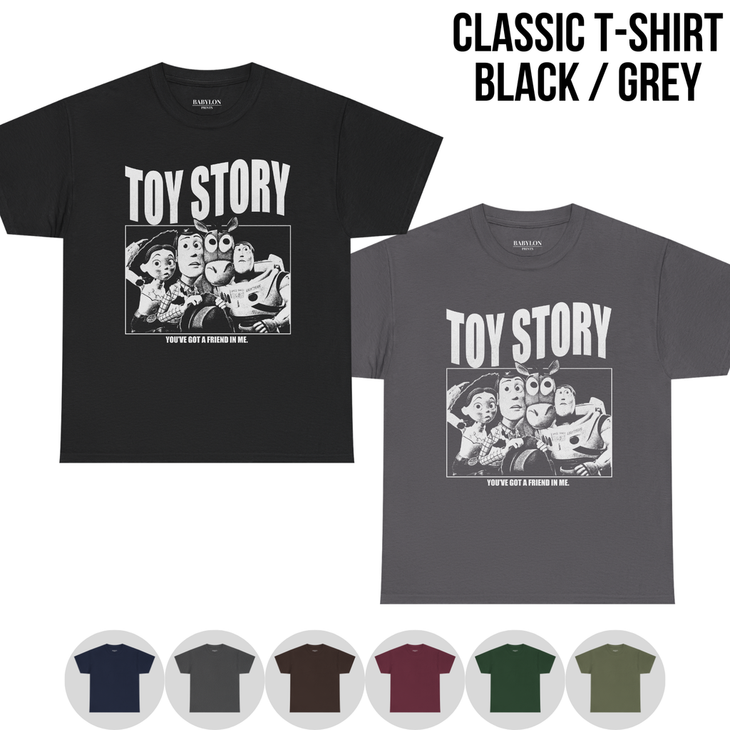 Toy Story Shirt - Retro Woody Buzz Jessie Bullseye Graphic Tee