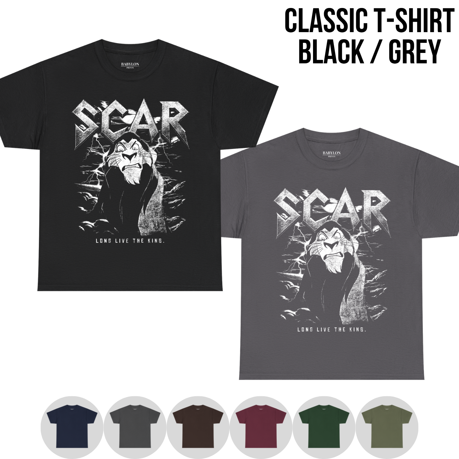 Scar Lion King Shirt – Disney Scar Long Live The King Graphic Tee, Lion King Villain Fan Gift, Scar Disney Shirt, Disney Villain Graphic Tee