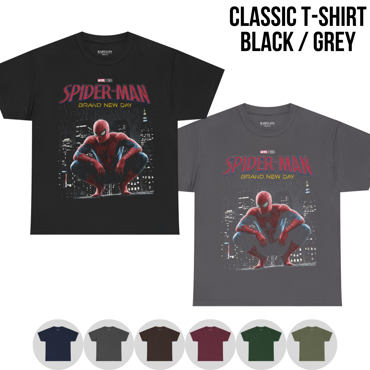 Spider-Man Brand New Day Shirt: Marvel Tom Holland Spider Man Movie Tee