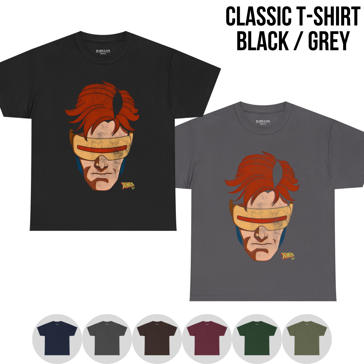 X-Men Cyclops Shirt – X-Men 97 Cyclops Portrait Tee, Cyclops Graphic Shirt, X-Men Fan Gift, Marvel Animated Series Tee