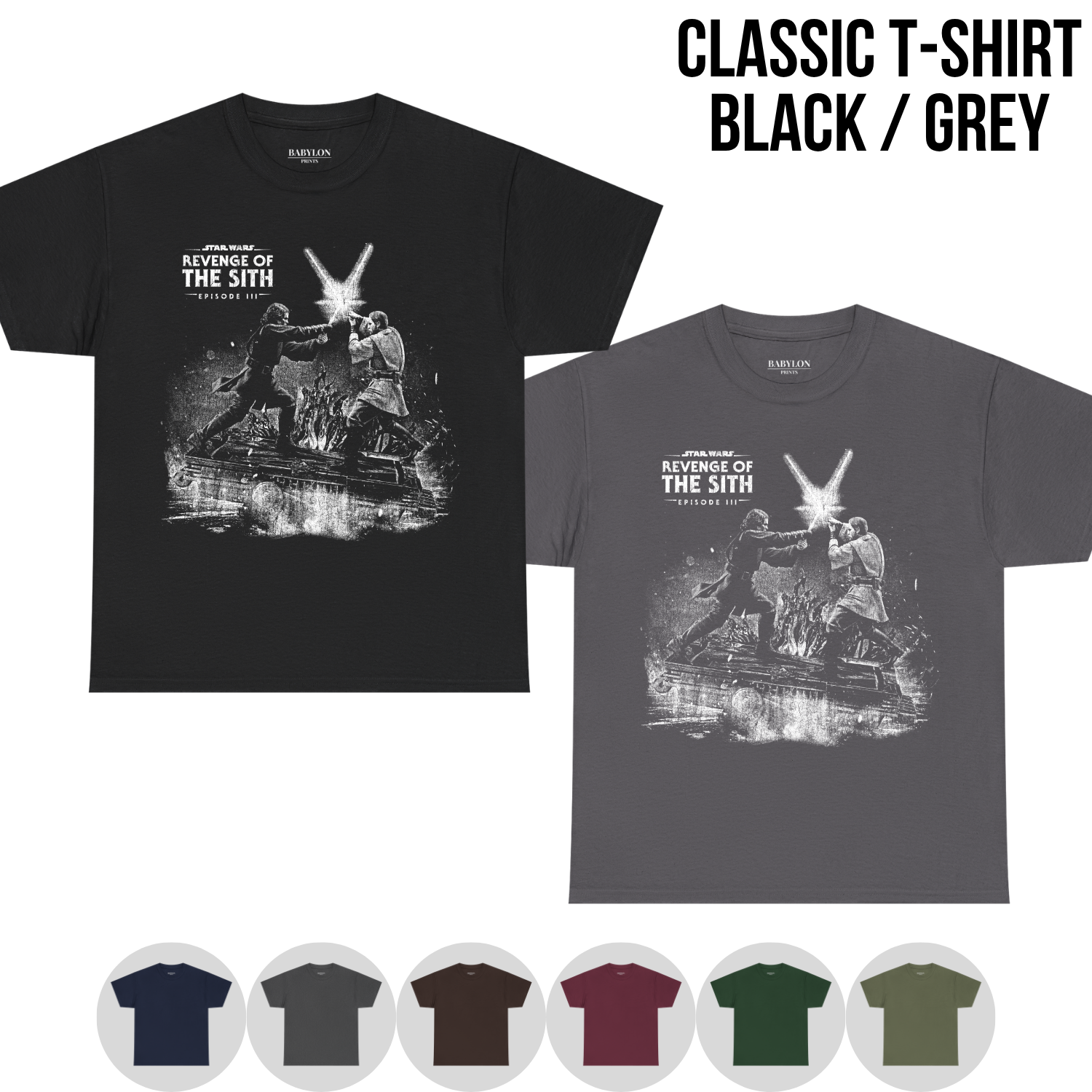 Vintage Revenge of the Sith Shirt: Anakin vs Obi-Wan Duel Tee, Star Wars Episode III Shirt, Mustafar Battle Shirt, Star Wars Fan Gift