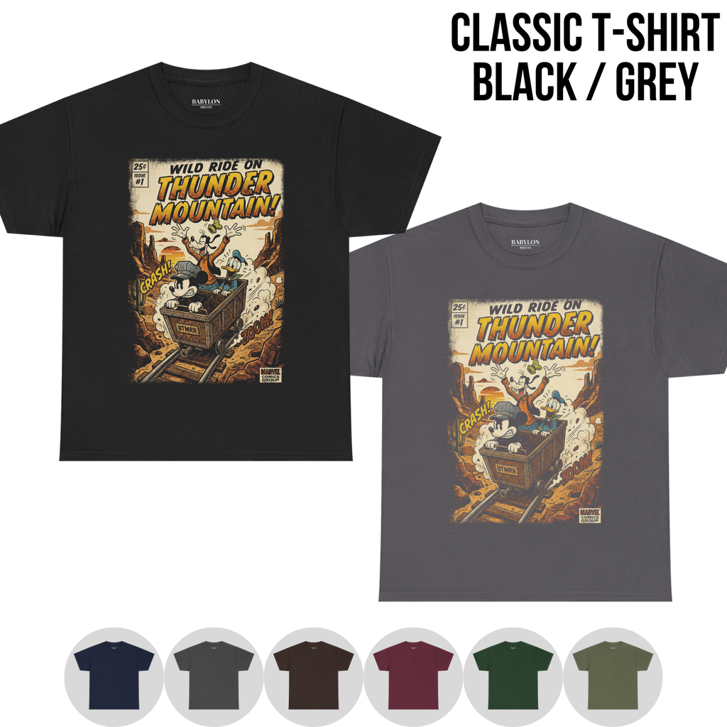 Big Thunder Mountain Shirt – Mickey, Goofy & Donald Vintage Disney Ride Tee