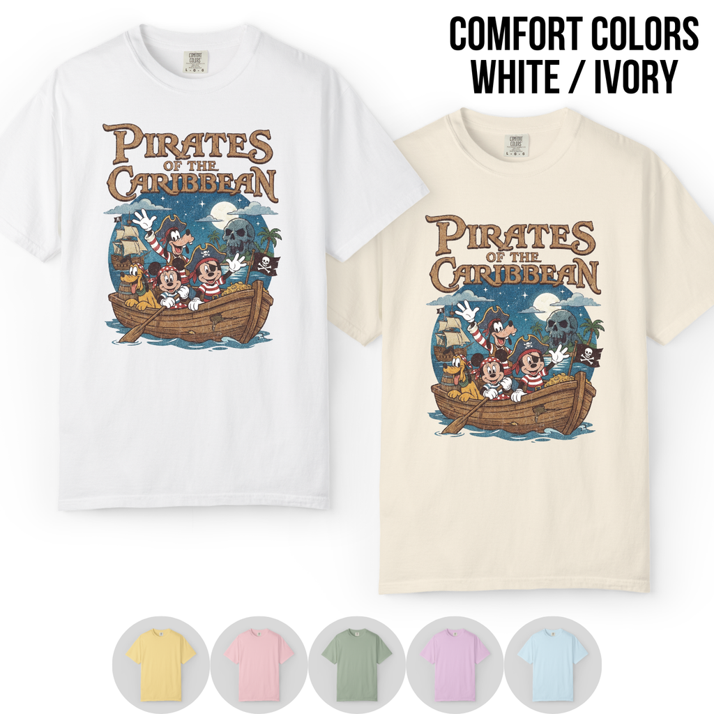Mickey & Friends Pirates of the Caribbean Shirt - Disneyland Pirates Ride Tee