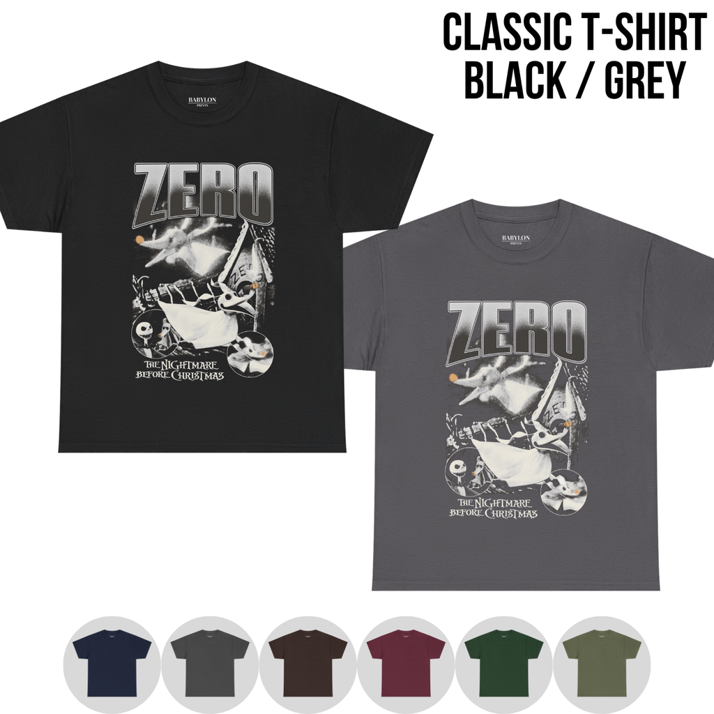 Nightmare Before Christmas Zero Shirt – Jack Skellington Ghost Dog Graphic Tee