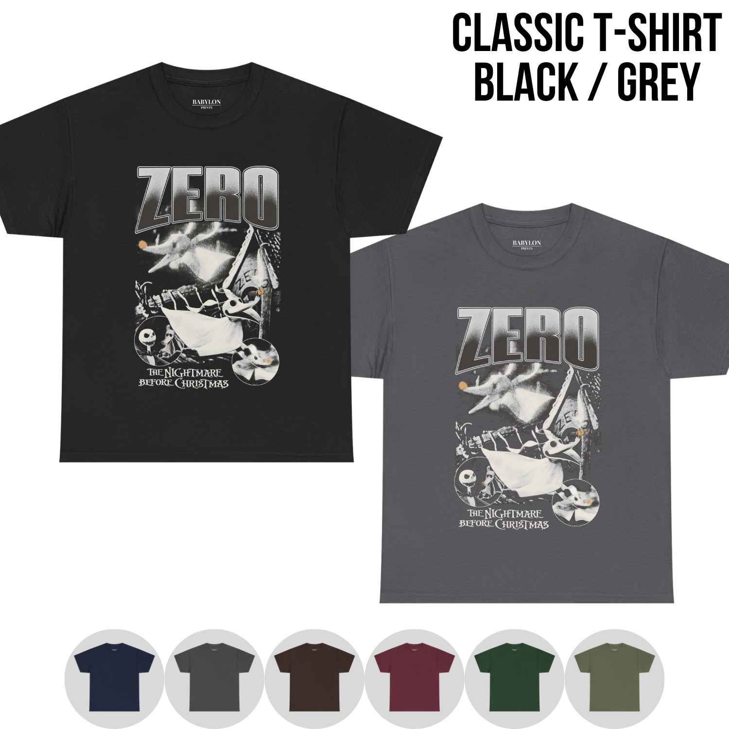 Nightmare Before Christmas Zero Shirt – Jack Skellington Ghost Dog Graphic Tee