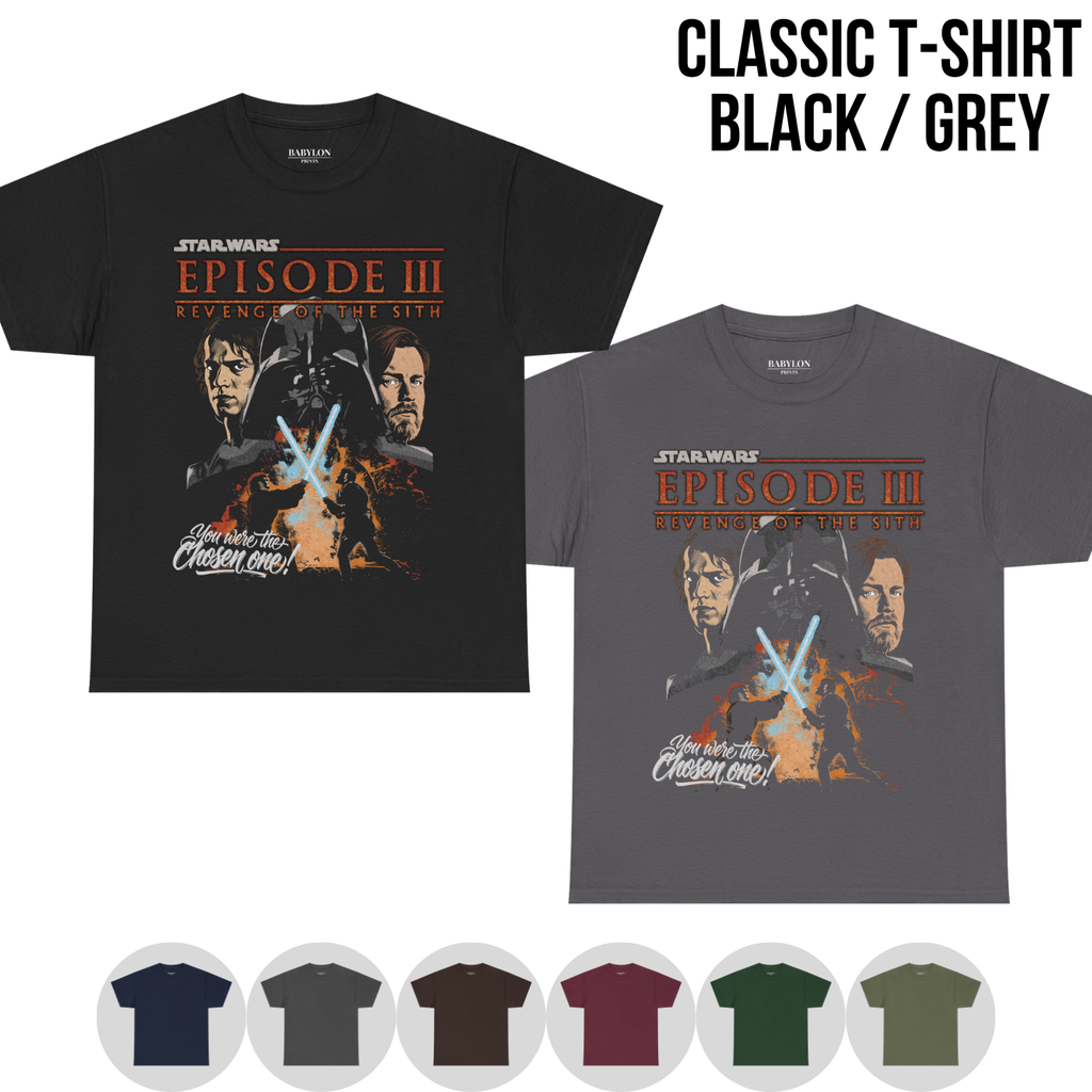 Star Wars Revenge of the Sith Shirt – Anakin vs Obi-Wan Graphic Tee, Episode III Vintage Shirt