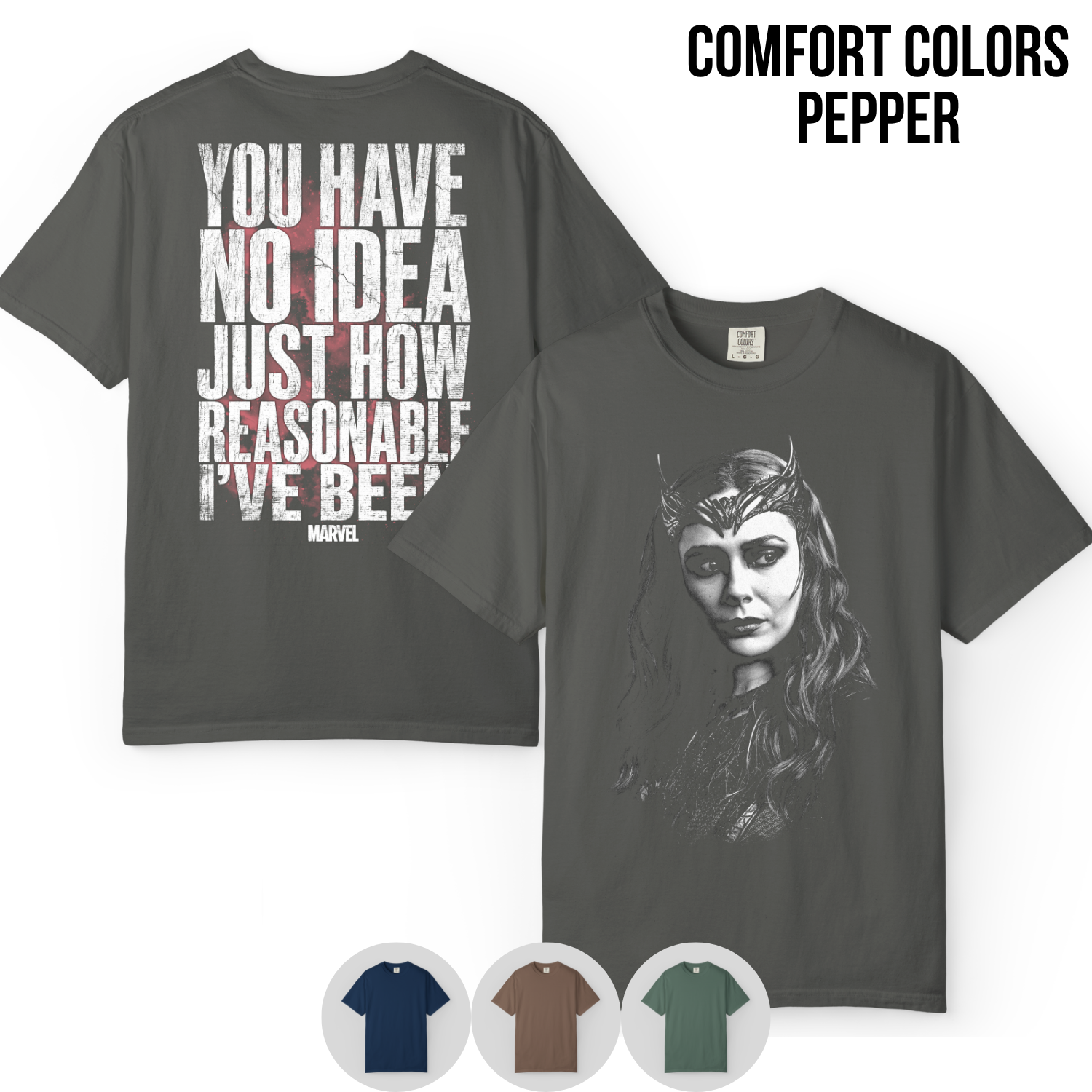 Scarlet Witch Shirt – Wanda Maximoff You Have No Idea Just How Reasonable I've Been Tee, Scarlet Witch Marvel Fan Gift, WandaVision Graphic Shirt, Marvel Villain Shirt