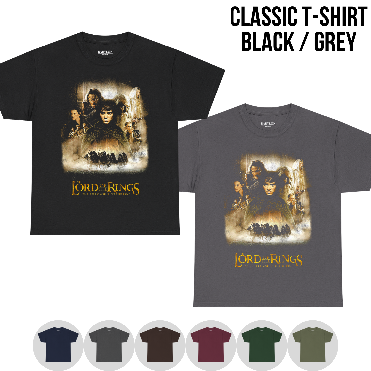 Lord of the Rings Shirt – Fellowship of the Ring Graphic Tee