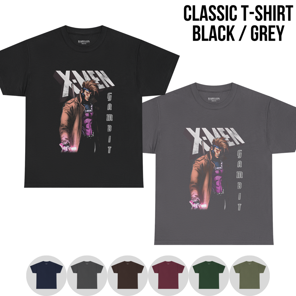 Gambit X-Men Shirt – X-Men Gambit Comic Graphic Tee, Gambit Marvel Fan Gift, X-Men Gambit Shirt, Marvel Mutant Graphic Tee