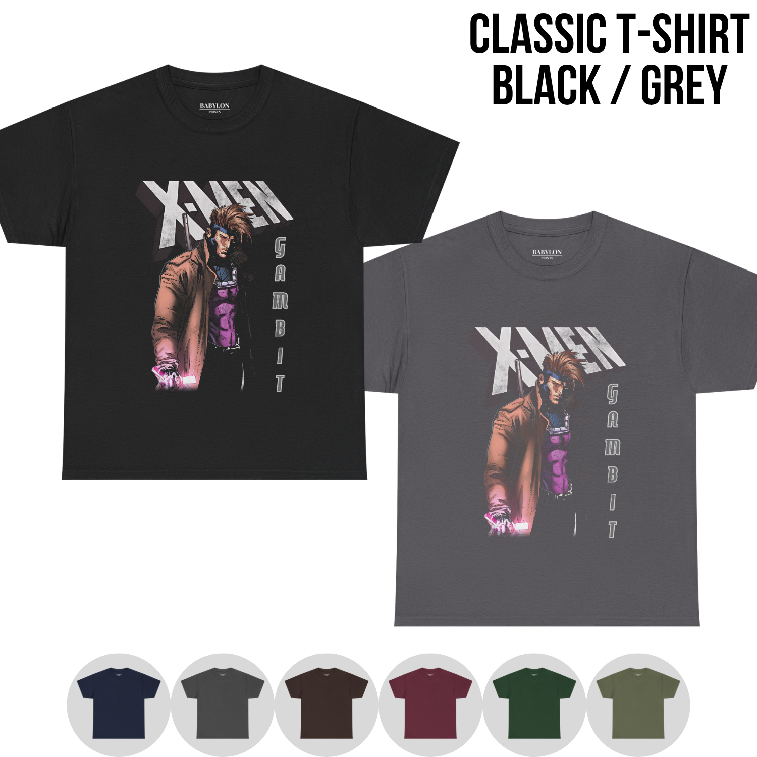 Gambit X-Men Shirt – X-Men Gambit Comic Graphic Tee, Gambit Marvel Fan Gift, X-Men Gambit Shirt, Marvel Mutant Graphic Tee