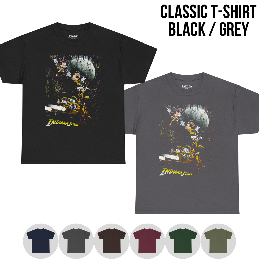 Mickey & Friends Indiana Jones Disney Shirt -  Vintage Disney Indiana Jones Ride Shirt