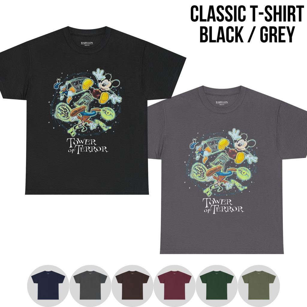 Vintage Tower of Terror Shirt – Mickey Donald Goofy Ride Tee