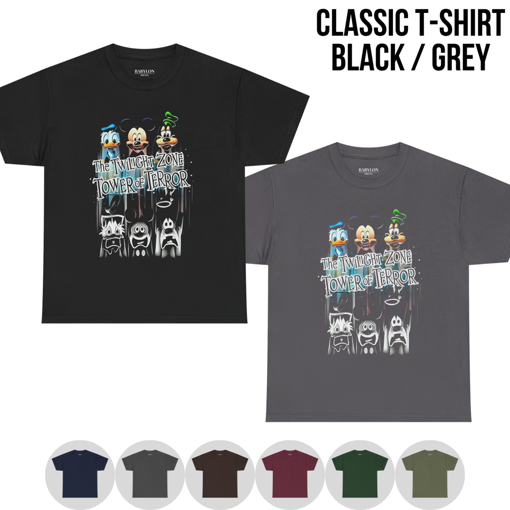 Vintage Tower of Terror Disney Shirt – Mickey Donald Goofy Ride Tee