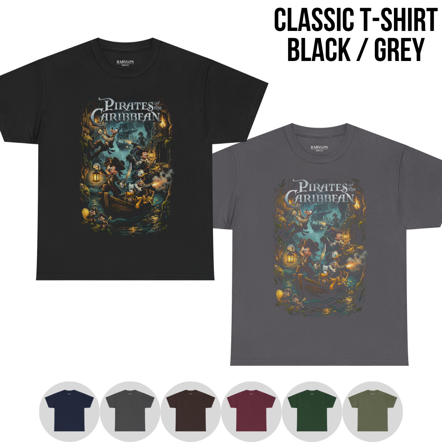 Vintage Disney Pirates of the Caribbean Shirt - Mickey & Friends Disney Shirt