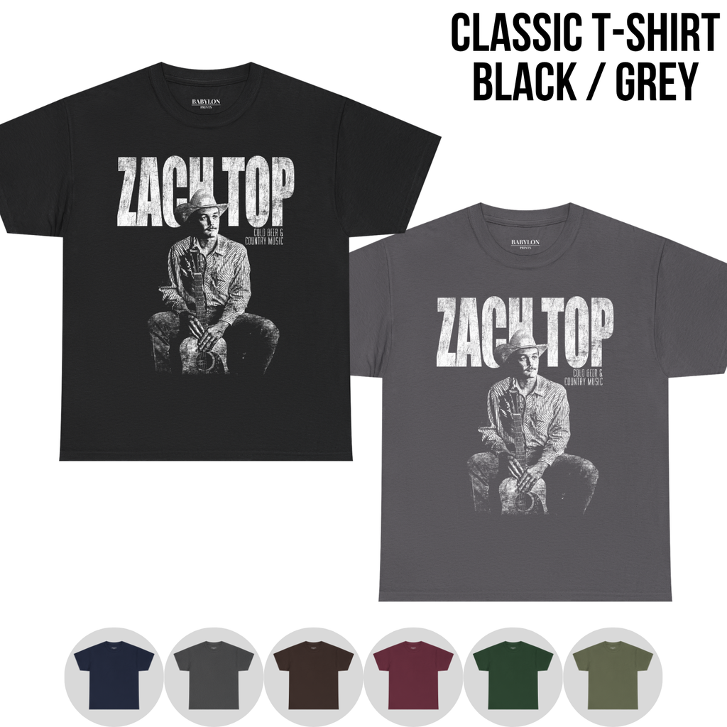 Vintage Zach Top Shirt – Cold Beer & Country Music Tee