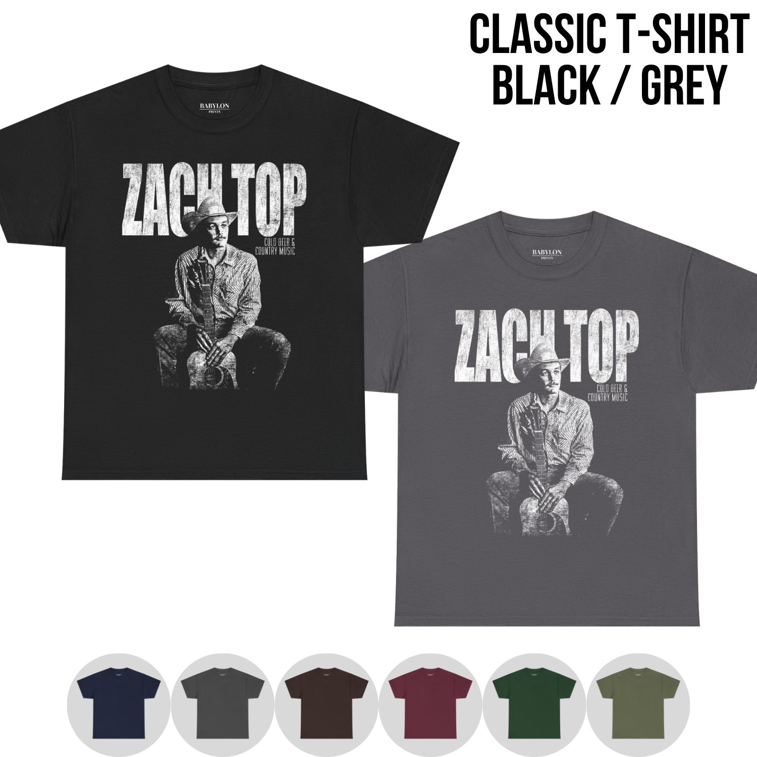 Vintage Zach Top Shirt – Cold Beer & Country Music Tee