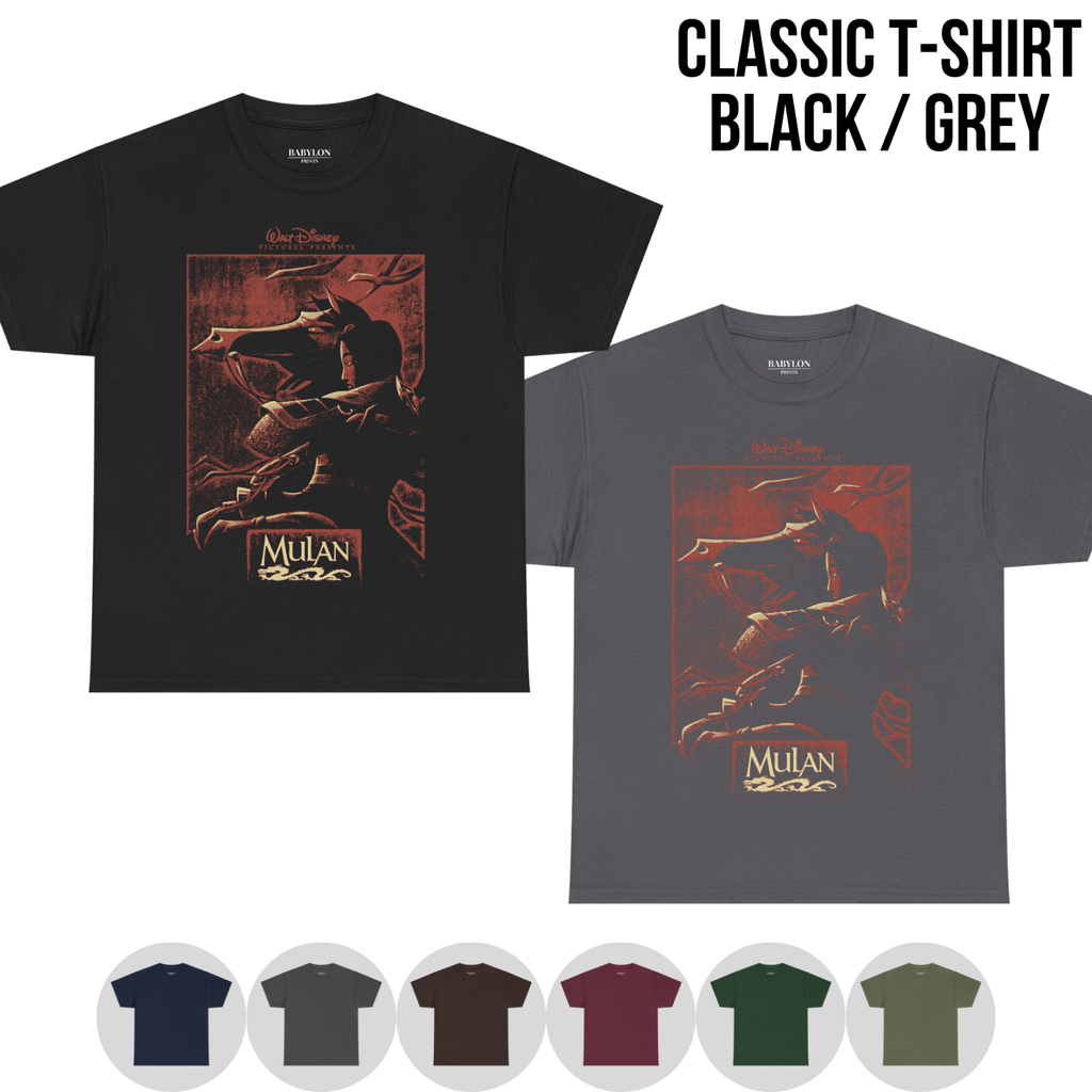 Mulan Shirt Vintage Disney Tee - Disney Princess Mulan Graphic T-Shirt