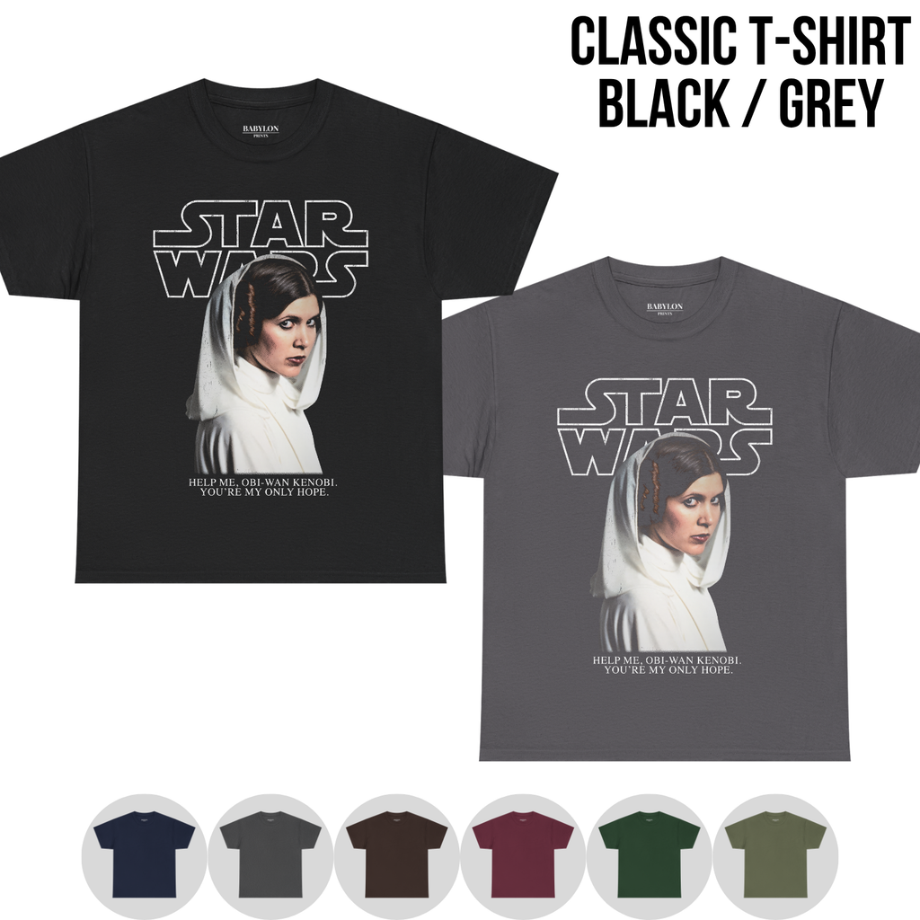 Star Wars Princess Leia Shirt – You're My Only Hope Tee, Star Wars Original Trilogy Shirt