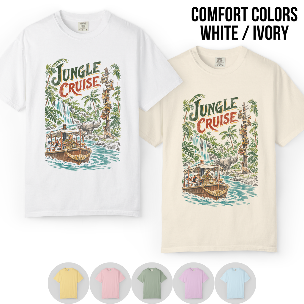 Jungle Cruise Shirt – Disney Jungle Cruise Vintage Graphic Shirt, Skipper Ride Scene Tee, Disney Parks Fan Gift, Disneyland Attraction Merch