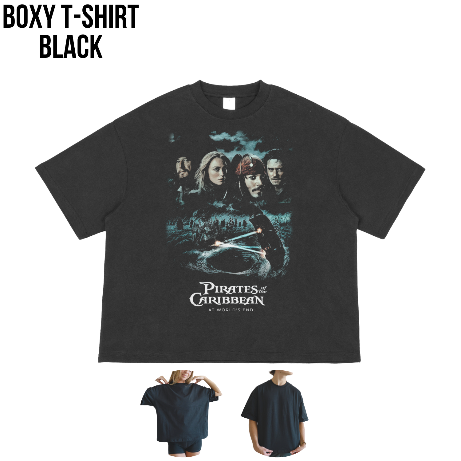Pirates of the Caribbean At World's End Shirt – Pirates At World's End Cast Poster Tee, Jack Sparrow Will Turner Elizabeth Swann Fan Gift, Disney Pirates Graphic Shirt