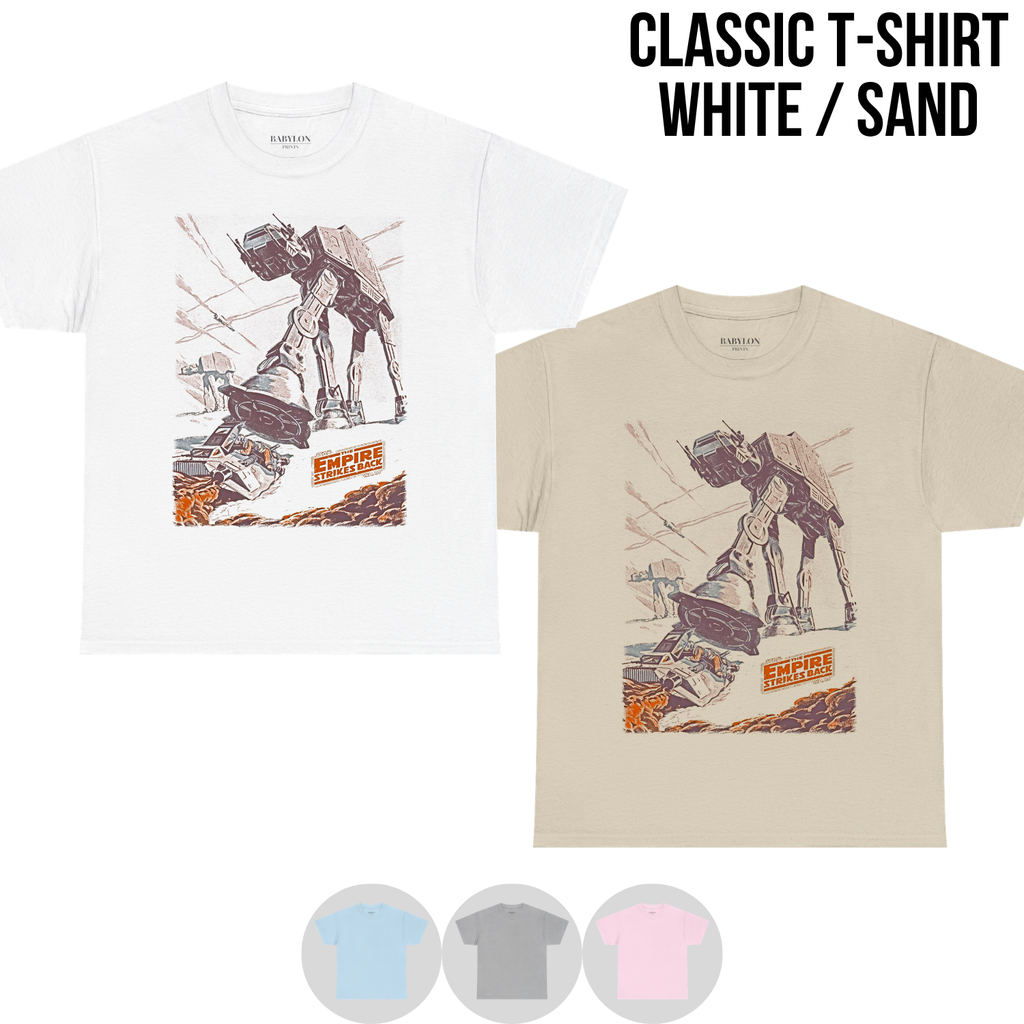 Star Wars Empire Strikes Back Shirt – AT-AT Battle of Hoth Graphic Tee