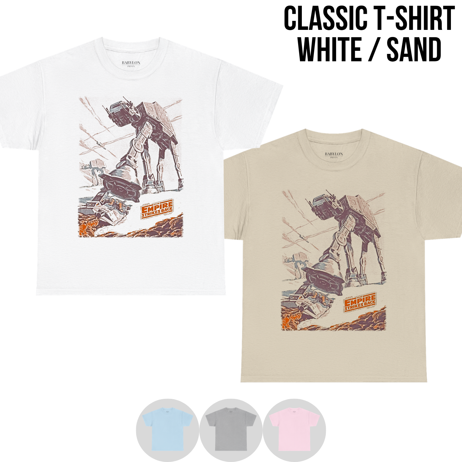 Star Wars Empire Strikes Back Shirt – AT-AT Battle of Hoth Graphic Tee