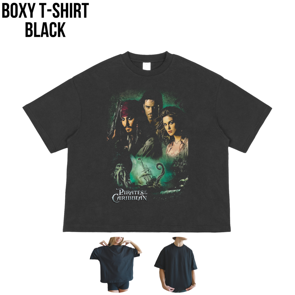 Pirates of the Caribbean Shirt – Jack Sparrow Will Turner Elizabeth Swann Cast Collage Tee, Pirates of the Caribbean Fan Gift, Disney Pirates Graphic Shirt, Dead Man's Chest Shirt