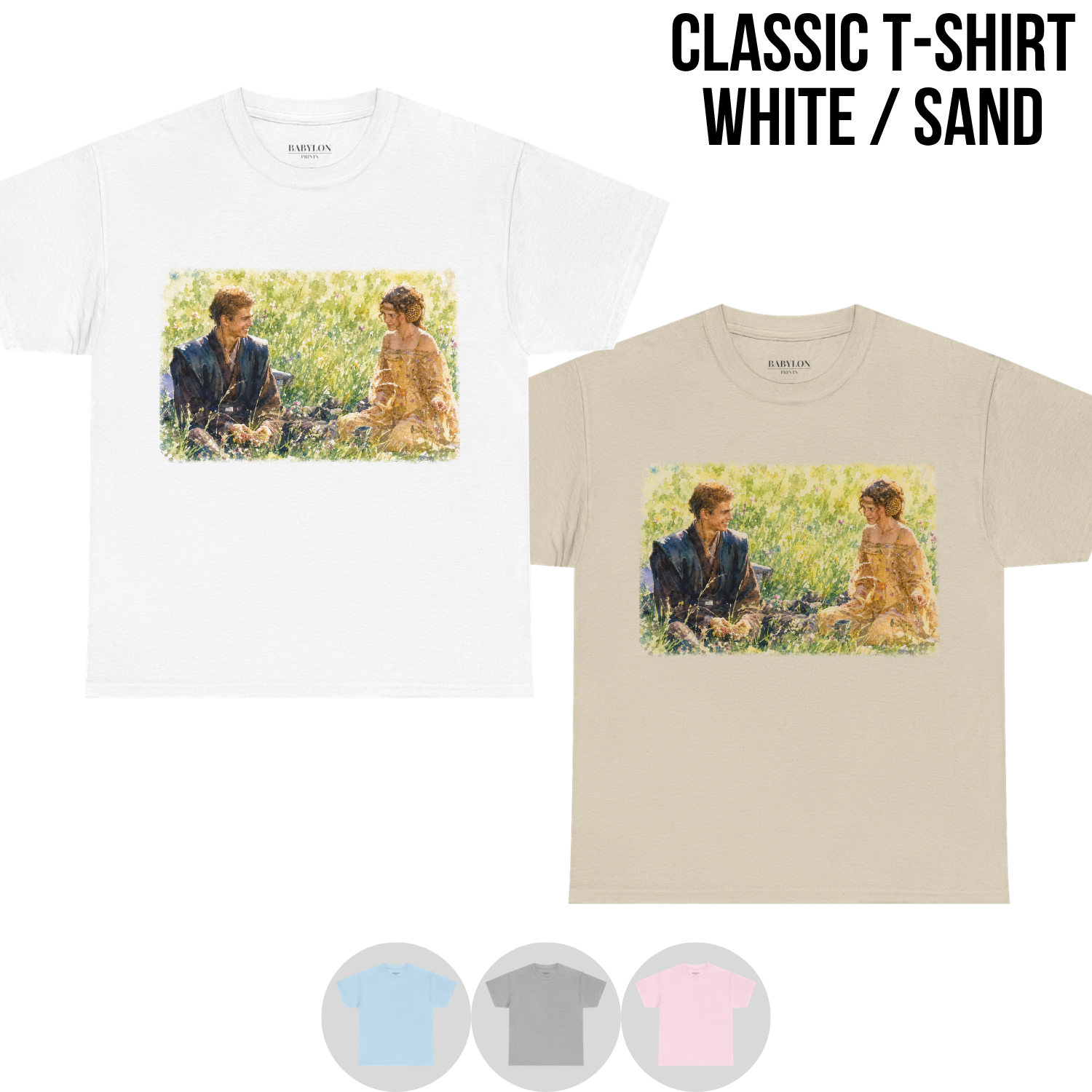 Star Wars Anakin and Padme Shirt – Naboo Watercolor Tee
