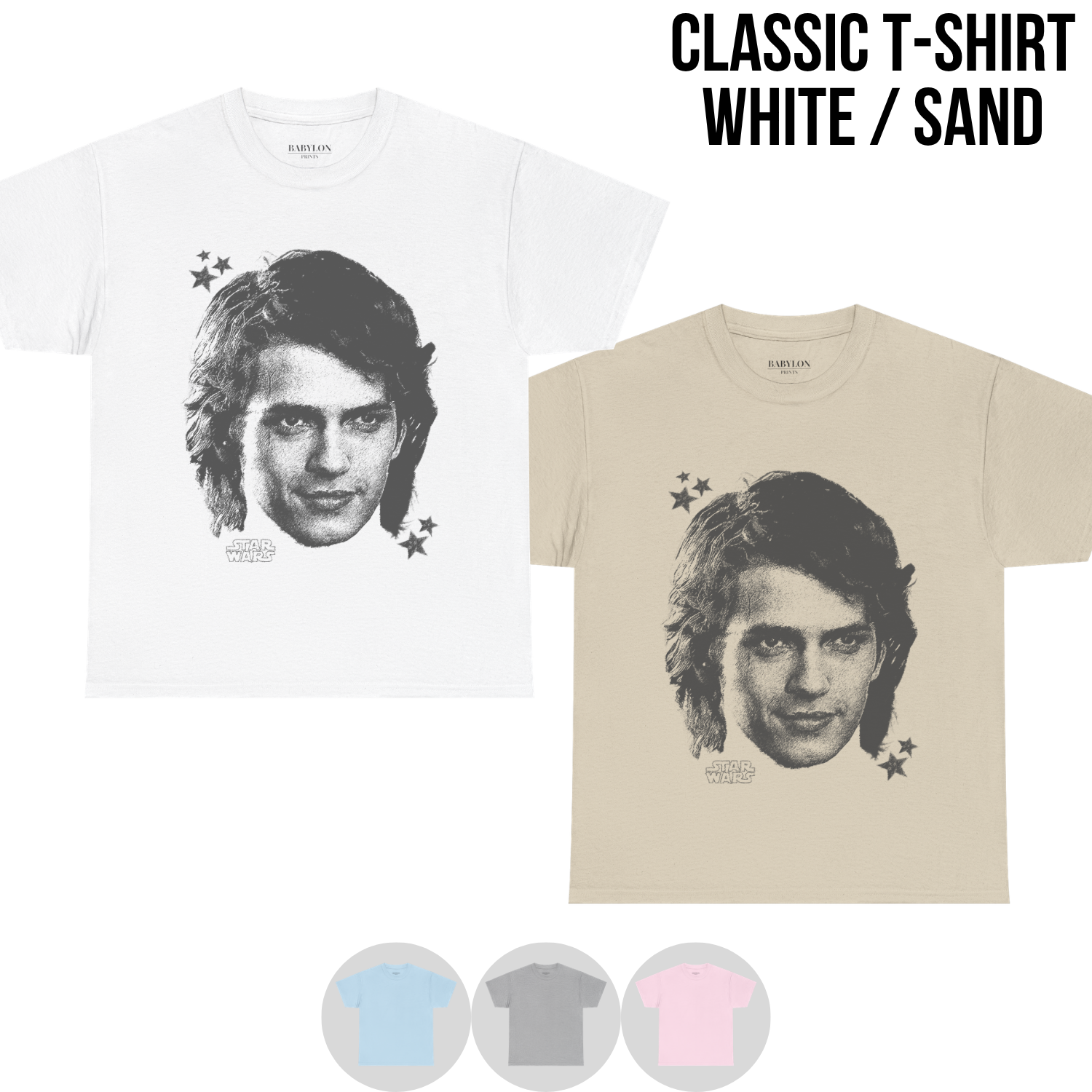 Star Wars Anakin Skywalker Shirt – Portrait Graphic Tee, Anakin Skywalker Fan Gift, Star Wars Prequel Shirt, Galaxy's Edge Disney Tee