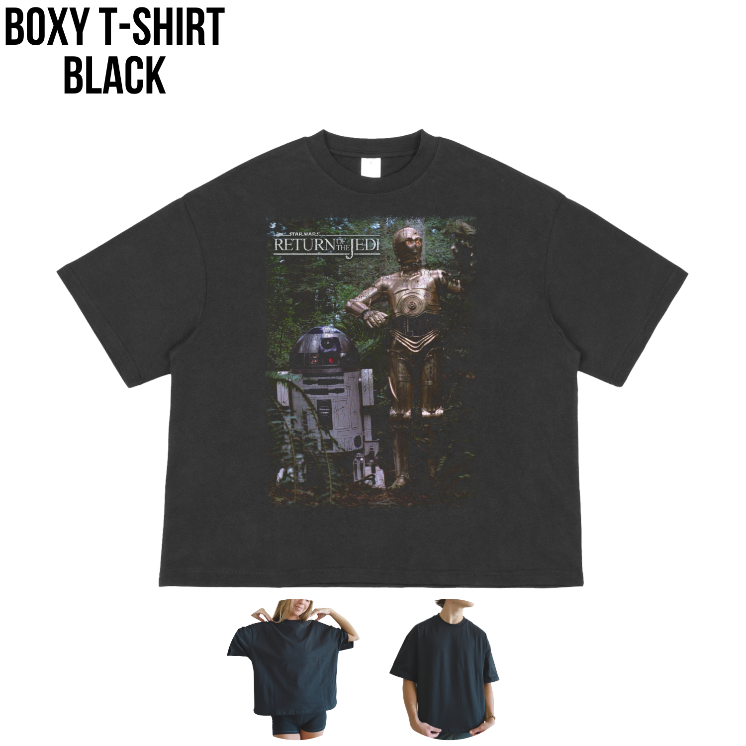 Star Wars Return Of The Jedi Shirt – R2-D2 and C-3PO Endor Graphic Tee, Star Wars Fan Gift, Return Of The Jedi Droids Shirt