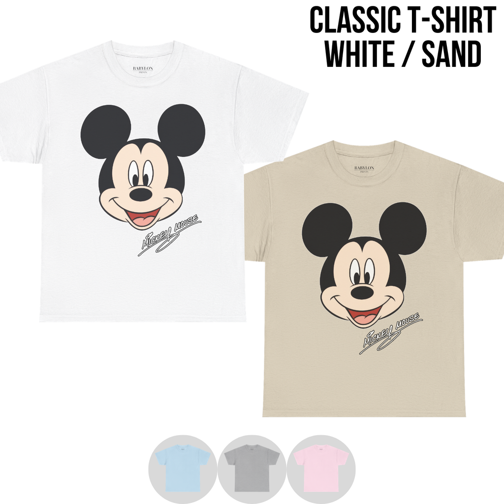 Retro Mickey Mouse Shirt - Disney Mickey Mouse Signature Tee