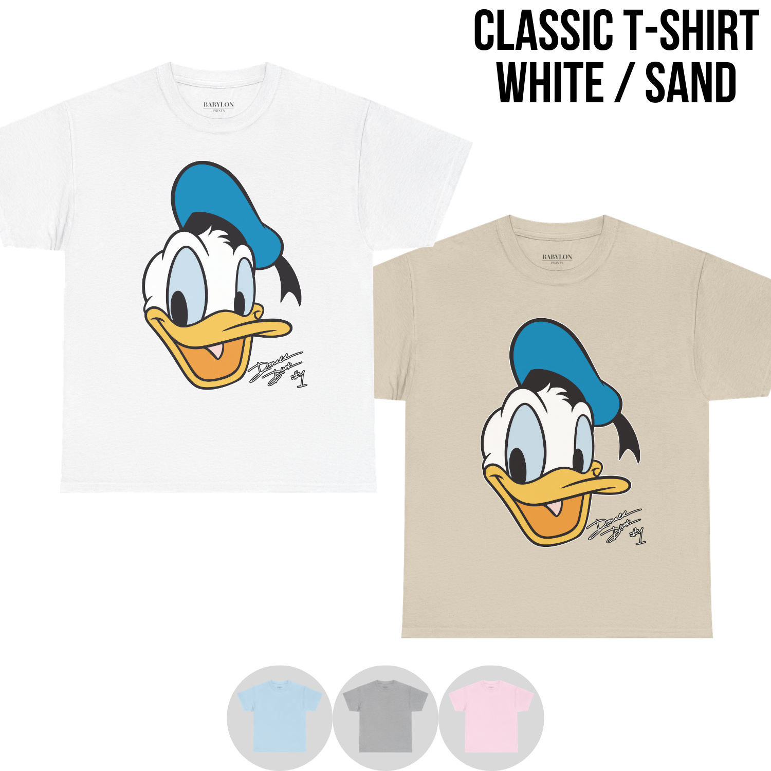 Retro Donald Duck Shirt - Disney Donald Duck Signature Tee