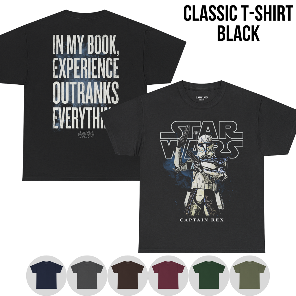 Star Wars Captain Rex Shirt – In My Book Experience Outranks Everything Tee