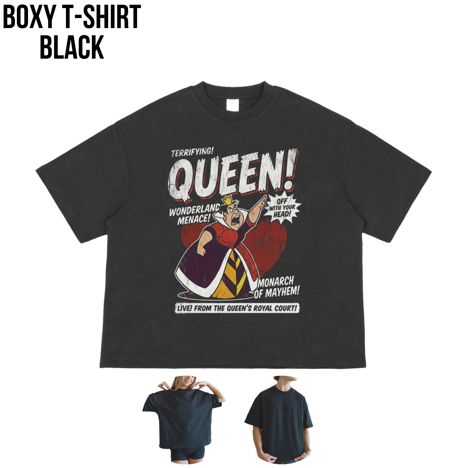 Queen of Hearts Shirt - Alice in Wonderland Graphic Tee