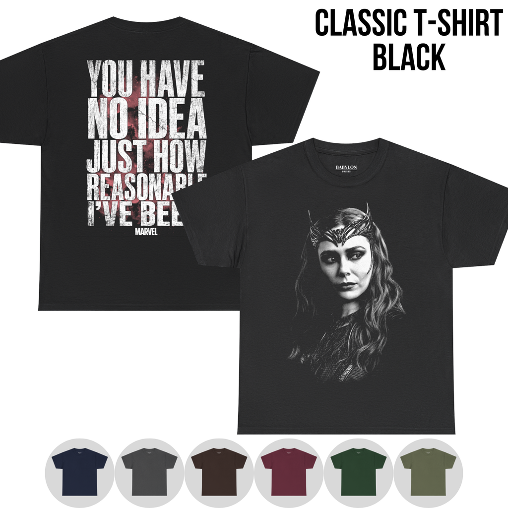 Scarlet Witch Shirt – Wanda Maximoff You Have No Idea Just How Reasonable I've Been Tee, Scarlet Witch Marvel Fan Gift, WandaVision Graphic Shirt, Marvel Villain Shirt