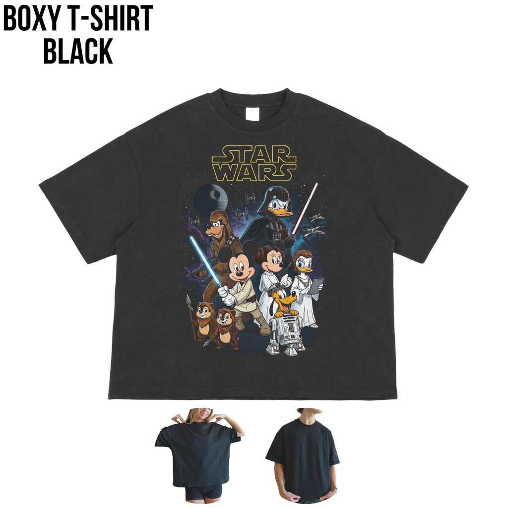 Vintage Disney Star Wars Shirt — Mickey Jedi Crossover Graphic