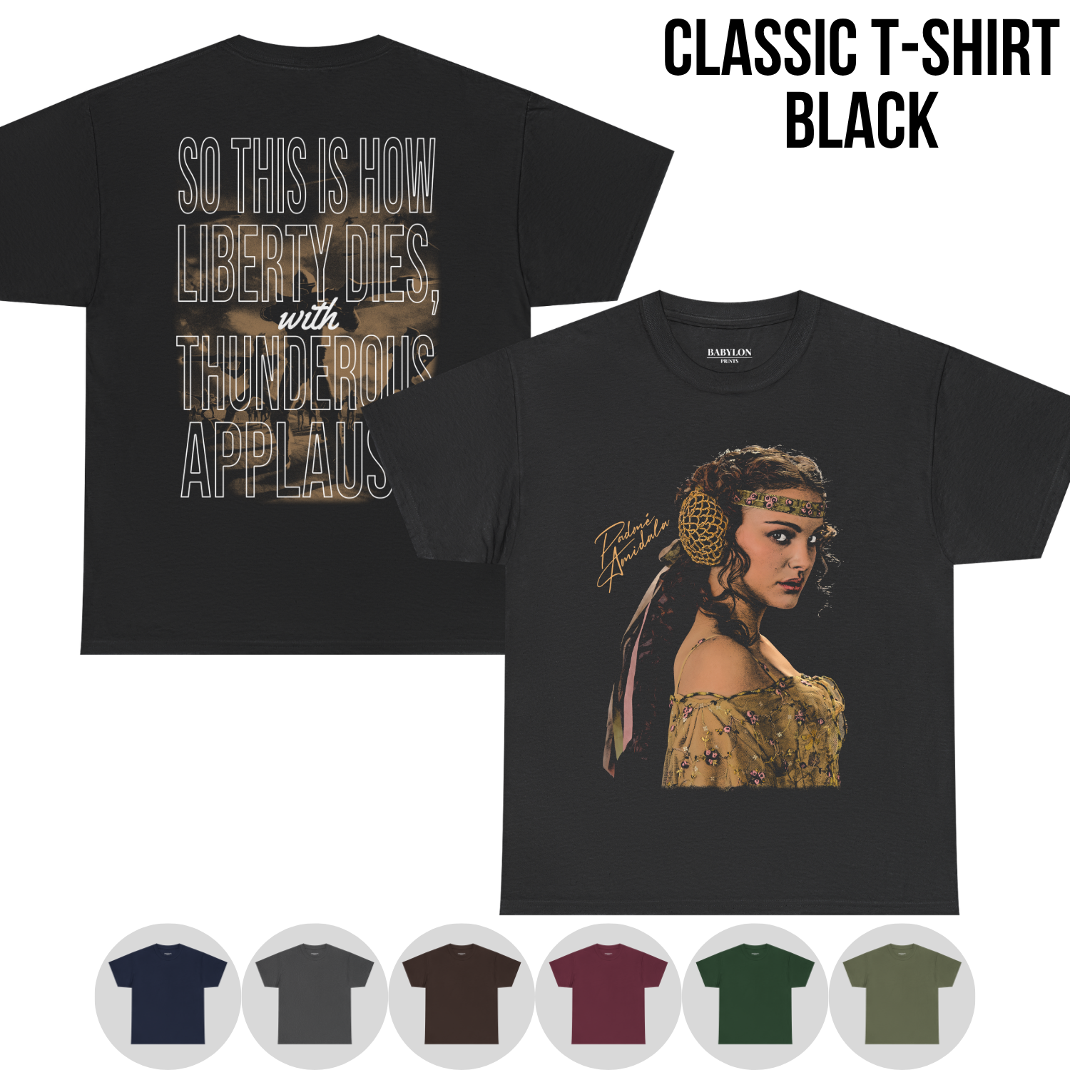 Star Wars Padme Amidala Shirt – So This Is How Liberty Dies Tee,