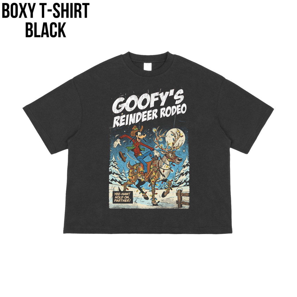 Goofy Reindeer Rodeo Shirt – Vintage Christmas Disney Graphic